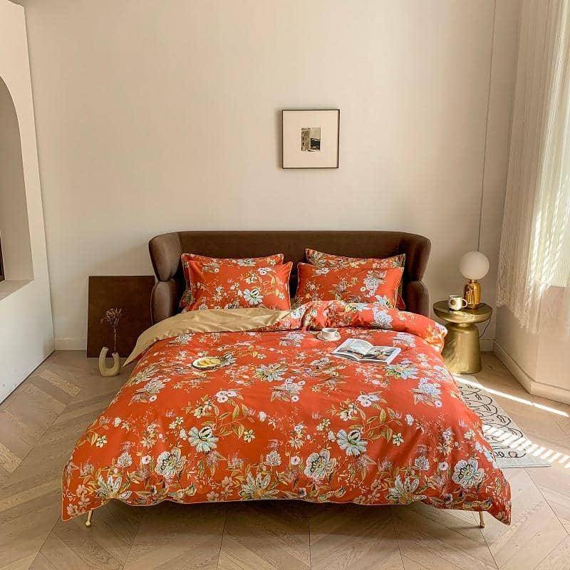 Personalized Luxury Egyptian Cotton Queen Size Duvet Cover Bed Sheet 4/6pcs Bedding Set