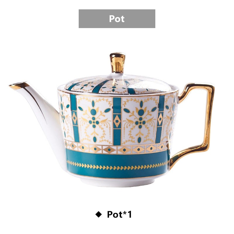 Personalized Luxury Gold Plated Bone China Porcelain Coffee and Tea Cup Set