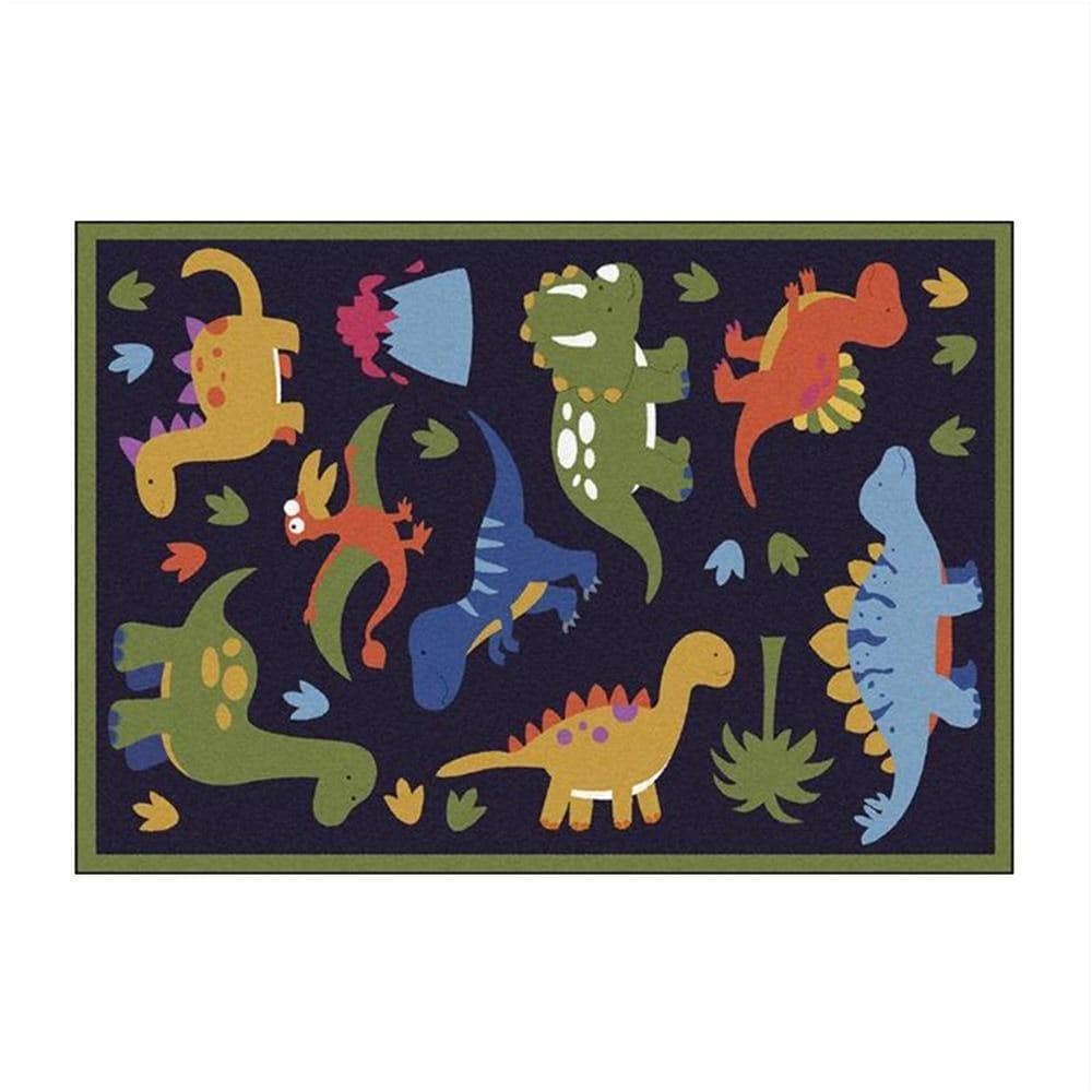 Playful Funny Dinosaur Area Rug - Whimsical Living Room Decor