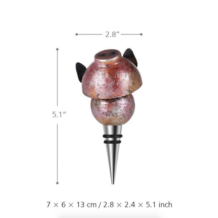 Playful Wine Bottle Cork Stopper -Whimsical Wine Accessory