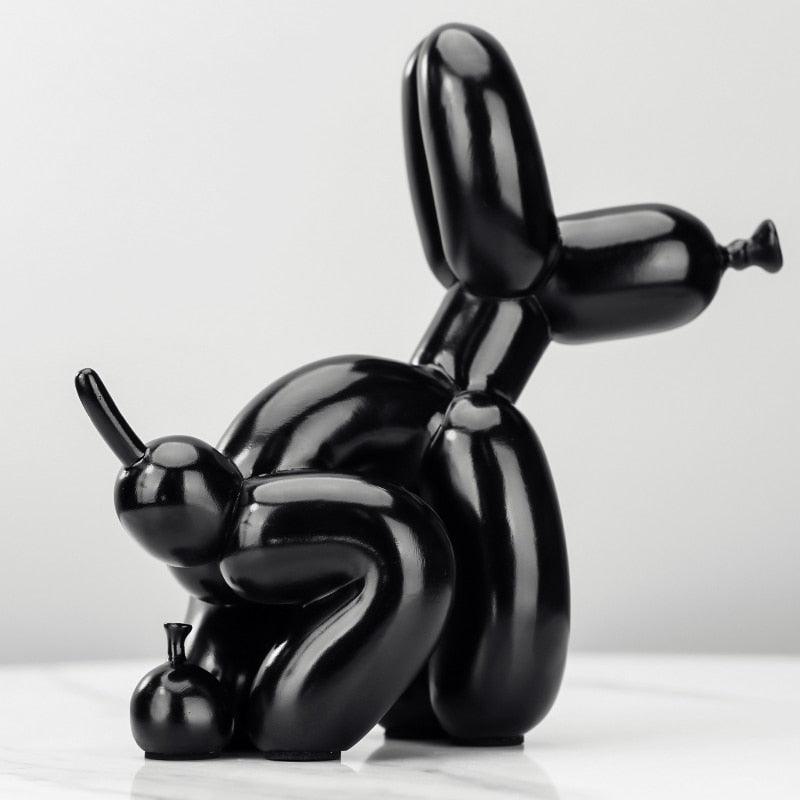 Poop Balloon Dog Statue - Playful Whimsical Decor