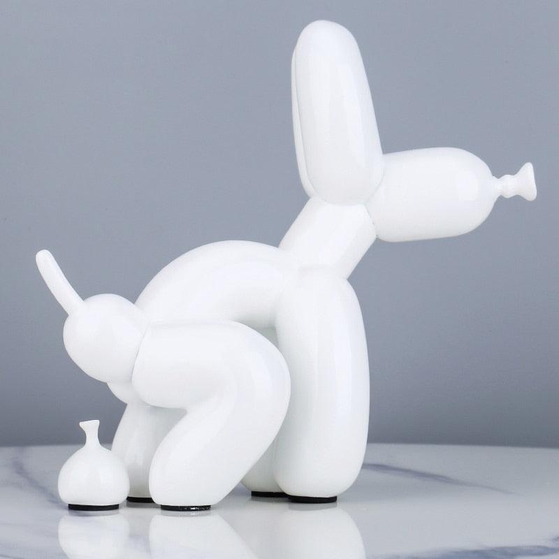 Poop Balloon Dog Statue - Playful Whimsical Decor