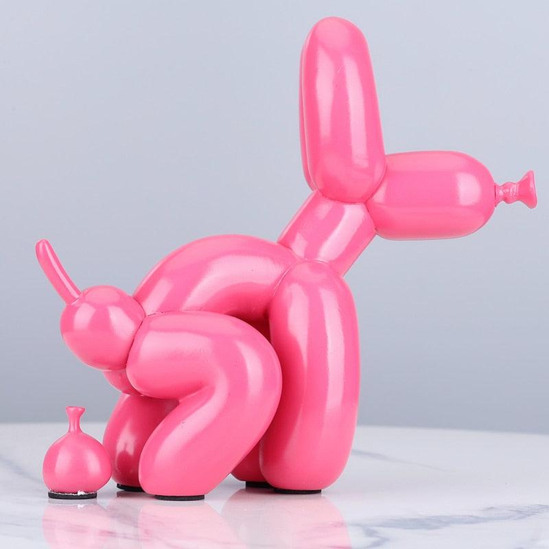 Poop Balloon Dog Statue - Playful Whimsical Decor