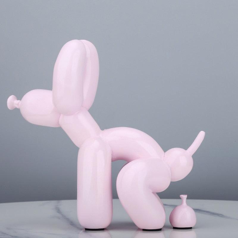 Poop Balloon Dog Statue - Playful Whimsical Decor