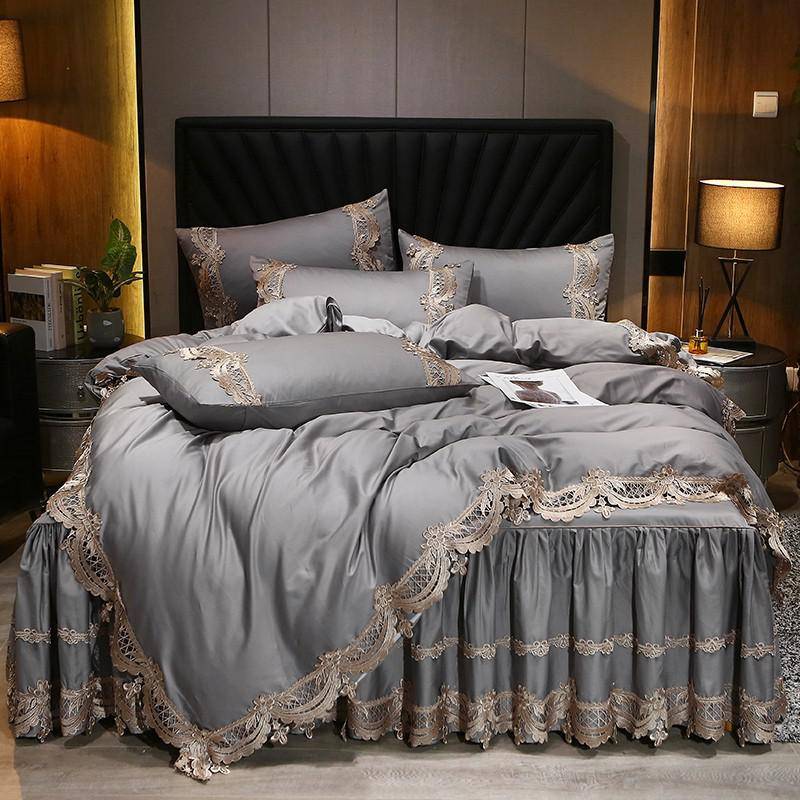 Premium High End 600TC Egyptian Cotton Stripe Bedding Set - Elegant and Stylish