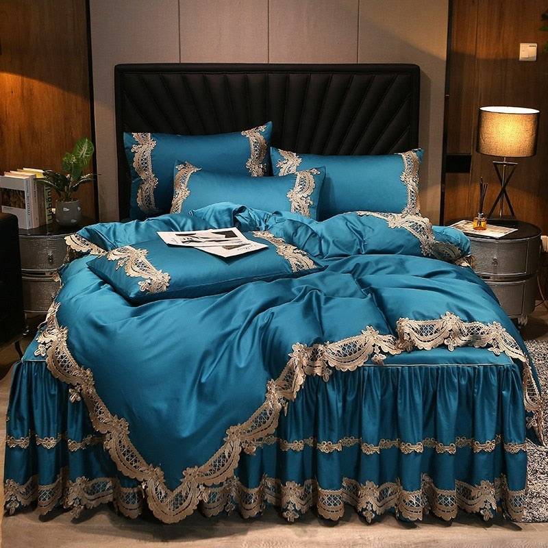 Premium High End 600TC Egyptian Cotton Stripe Bedding Set - Elegant and Stylish