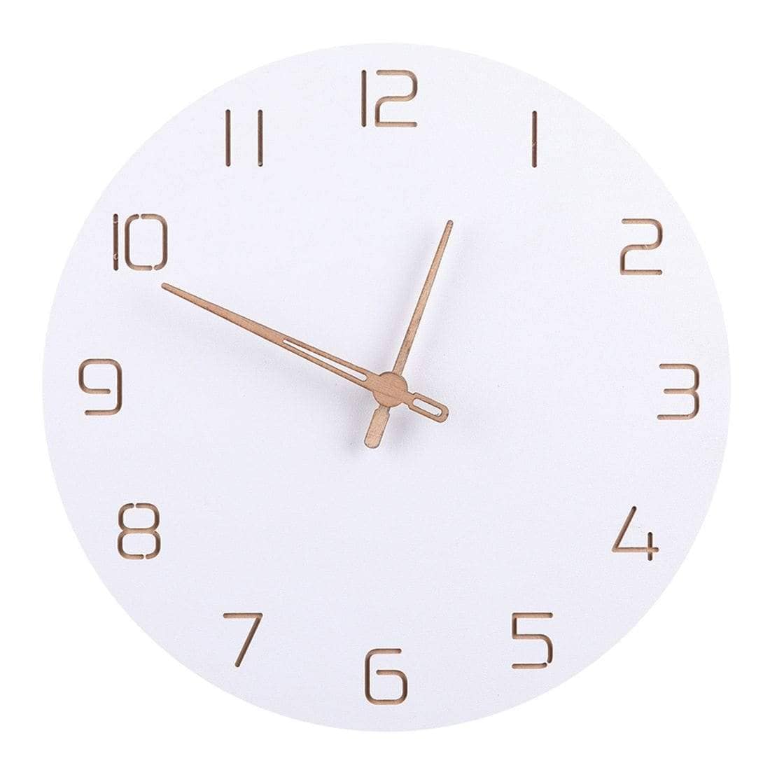 Pure White Simple Wall Clock - Minimalist and Stylish Home Decor