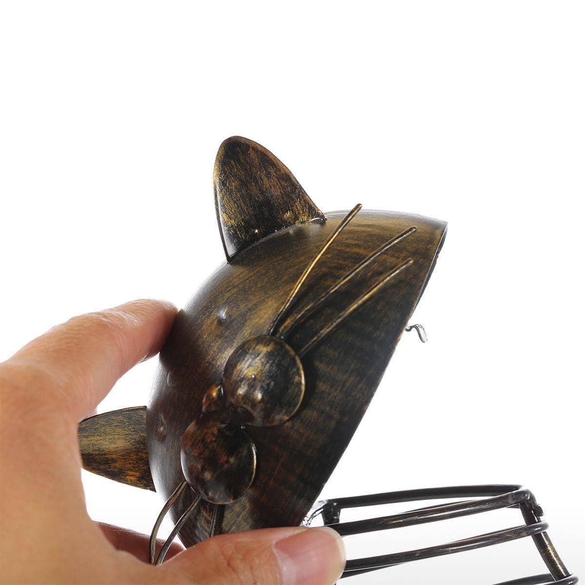 Purr-fect Wine Storage - Cat Wine Bottle and Cork HolderRack - Whimsical and Personalized Wine Accessory