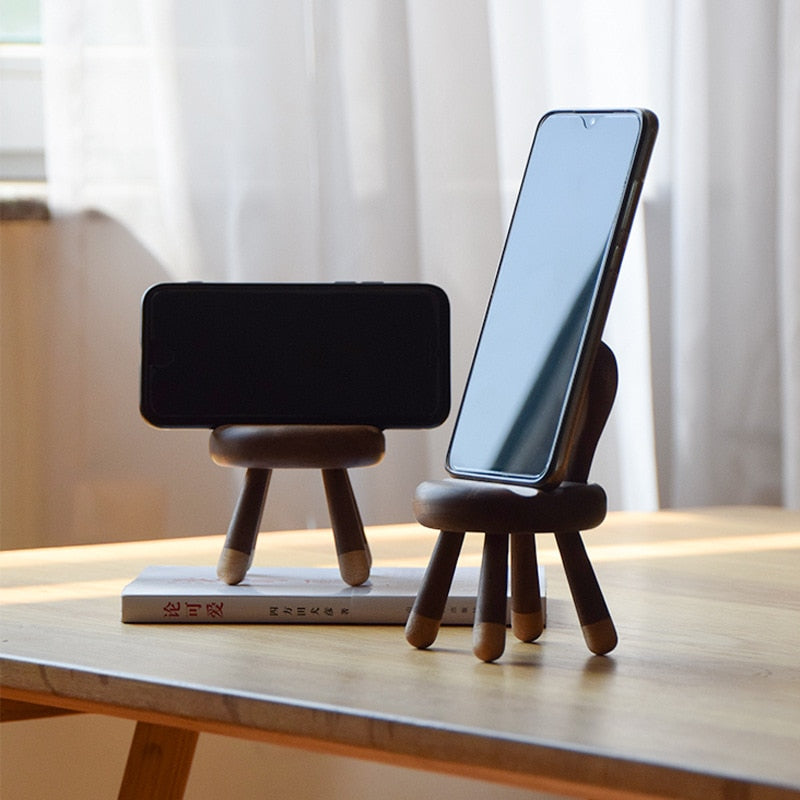 Rabbit Wood Phone & Pencil Holder - Nordic Elegance