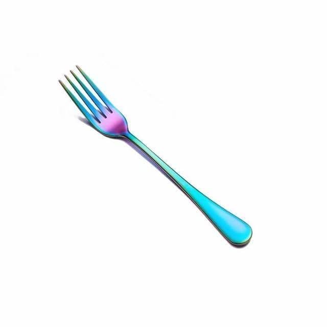Rainbow Dining Cutlery Set: Colorful and Vibrant Fork & Knife Flatware