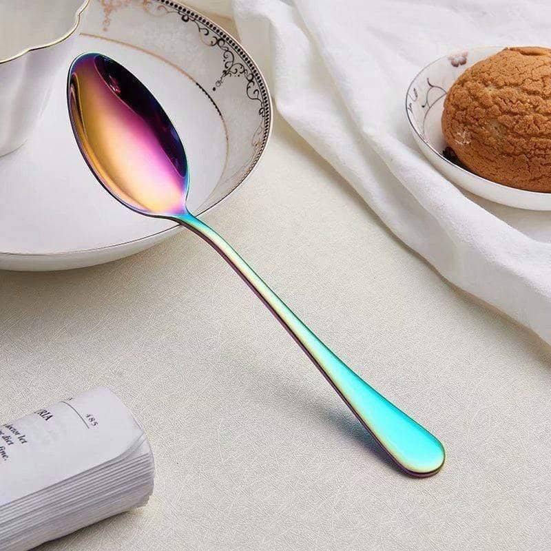 Rainbow Dining Cutlery Set: Colorful and Vibrant Fork & Knife Flatware