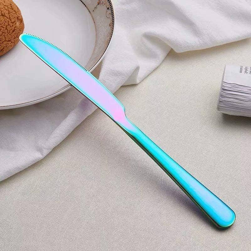 Rainbow Dining Cutlery Set: Colorful and Vibrant Fork & Knife Flatware