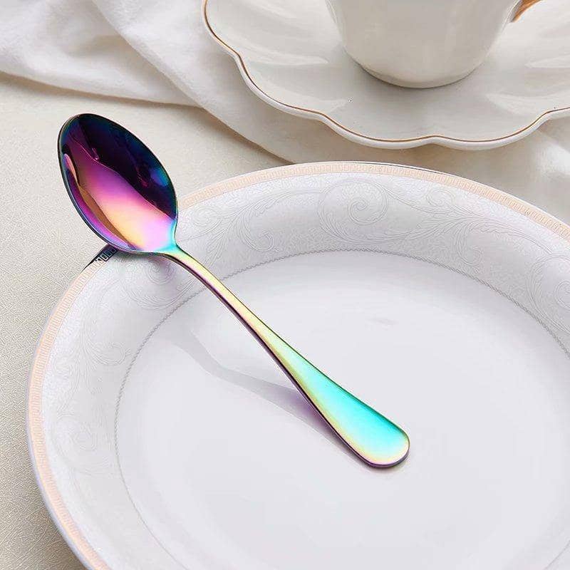 Rainbow Dining Cutlery Set: Colorful and Vibrant Fork & Knife Flatware