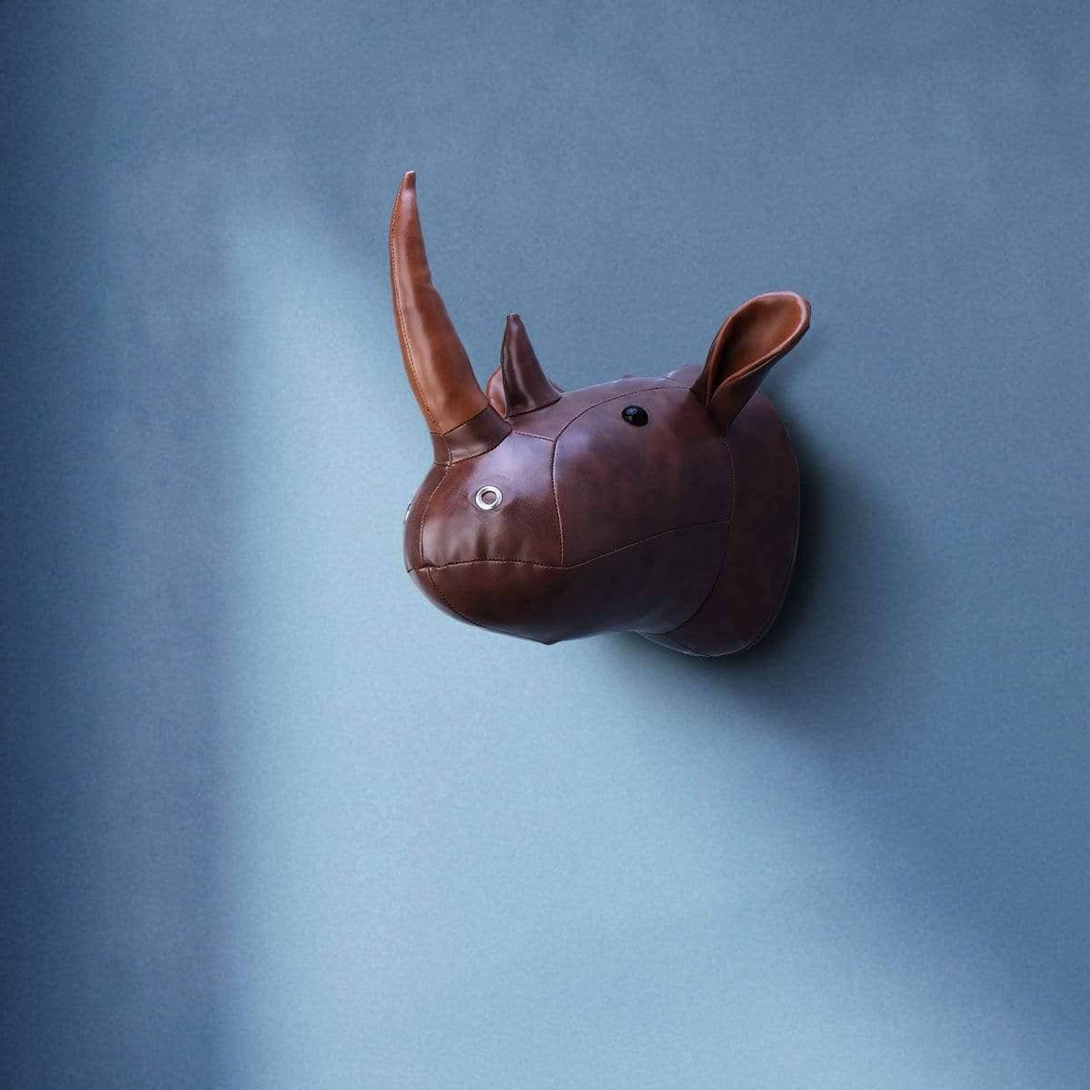 Rhino Head Wall Hanging - Playful Cartoon-Inspired Decor for Your Wall