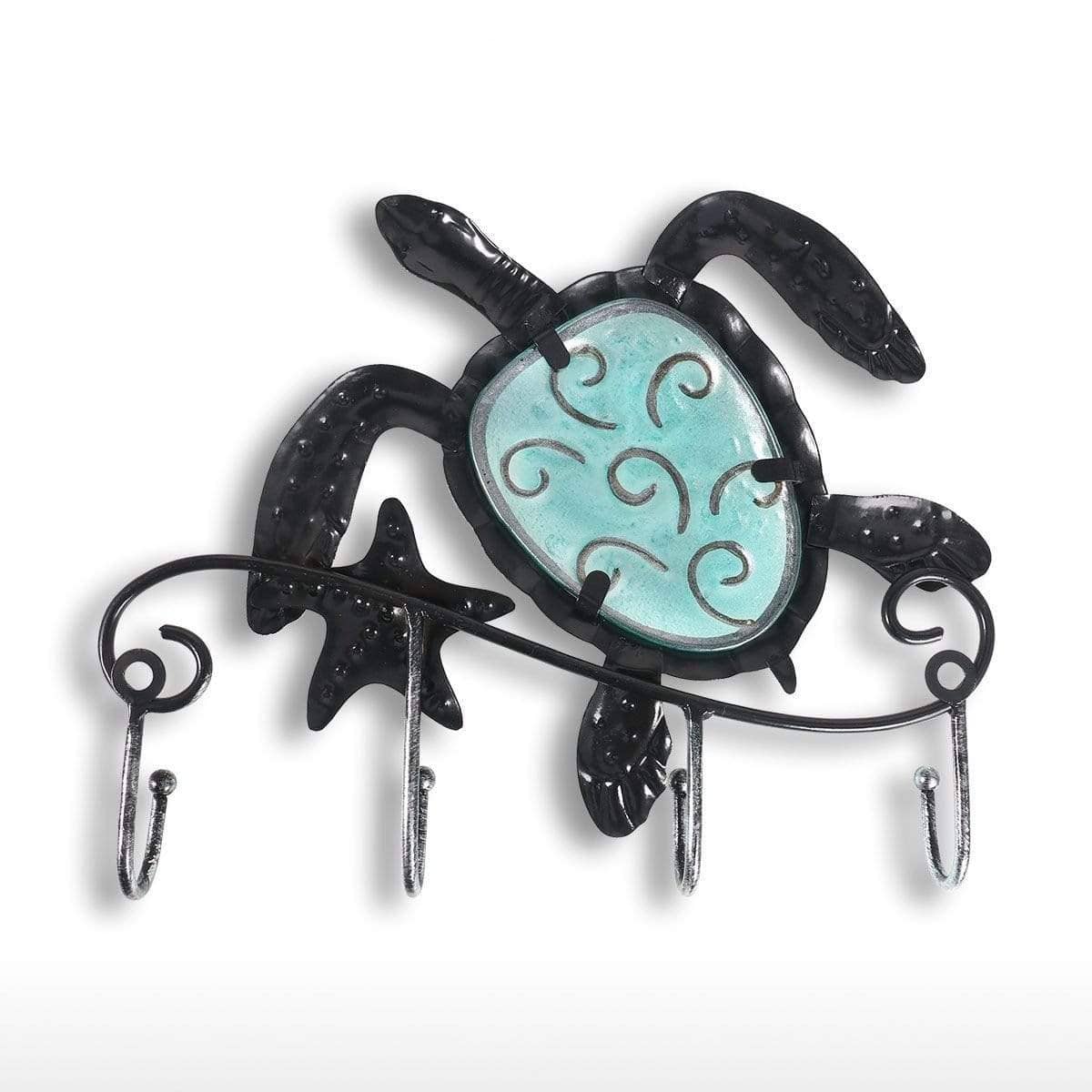 Rustic Turtle Key Hanger - Coastal Rustic Decor