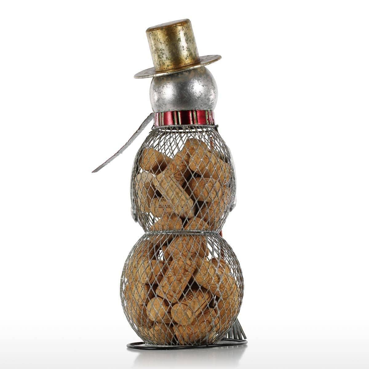 Snowman Wine Cork Stand - Cute & Festive Christmas Home Decor