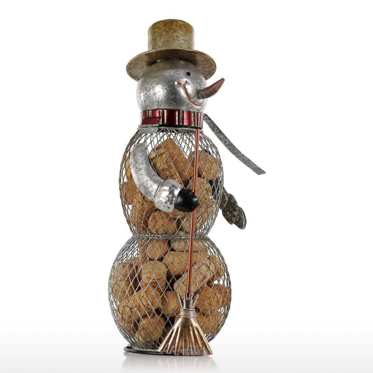 Snowman Wine Cork Stand - Cute & Festive Christmas Home Decor