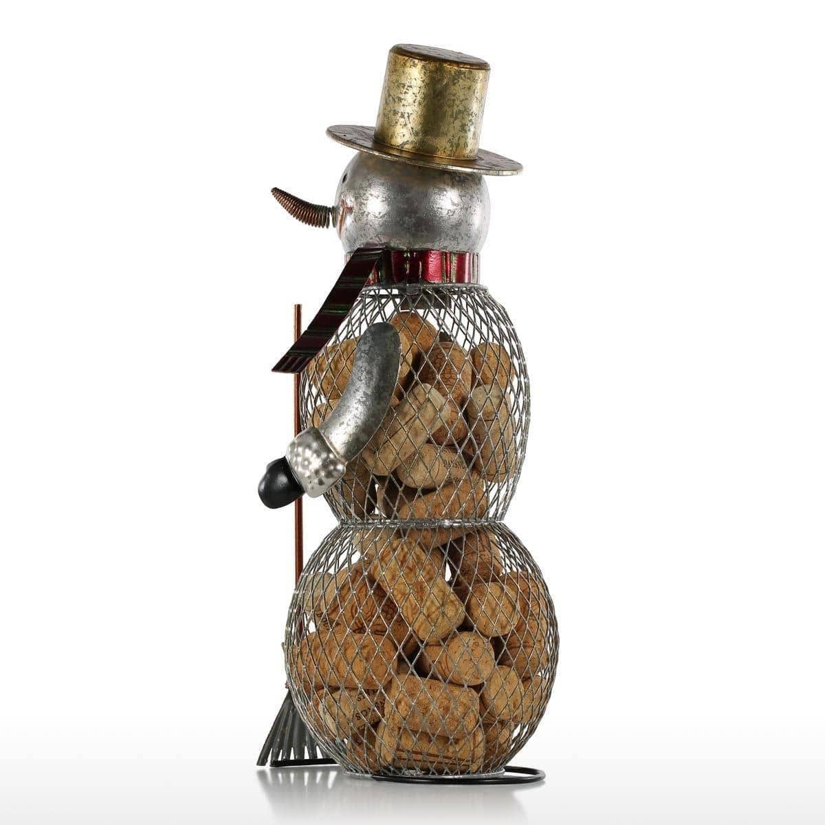 Snowman Wine Cork Stand - Cute & Festive Christmas Home Decor