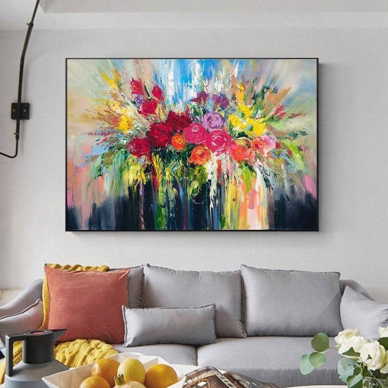 Springtime Blooms: True Colors Hand-Painted Canvas Artwork