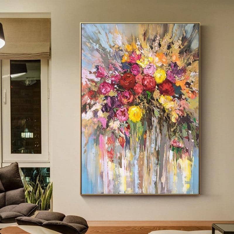 Springtime Blooms: True Colors Hand-Painted Canvas Artwork