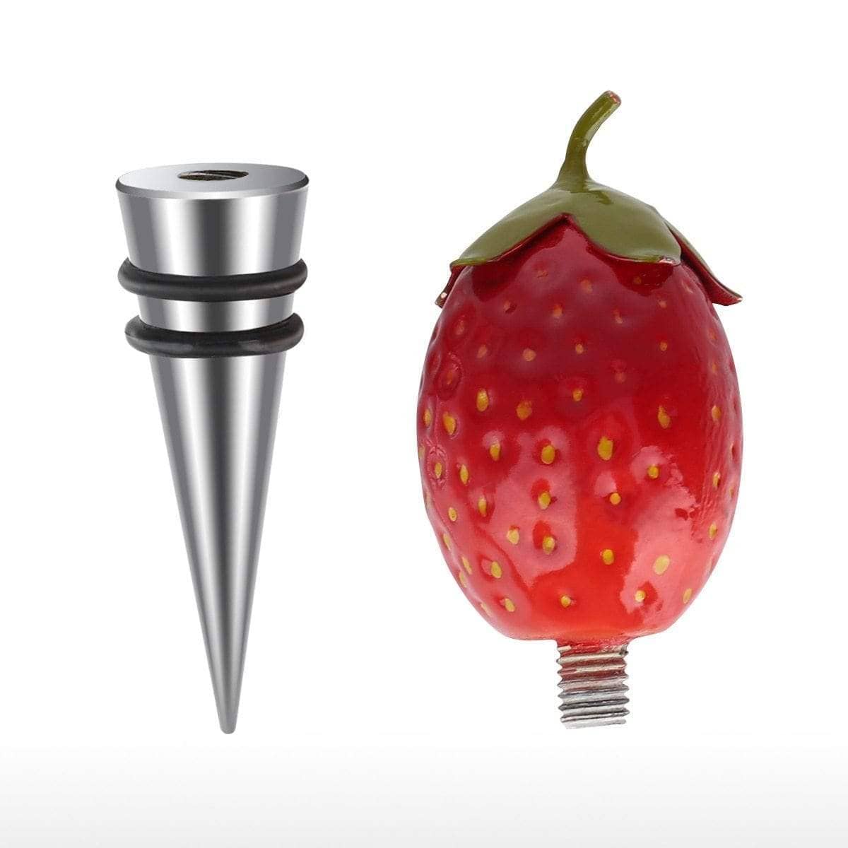 Strawberry Wine Bottle Cork Stopper: Fun and Stylish Wine Accessory