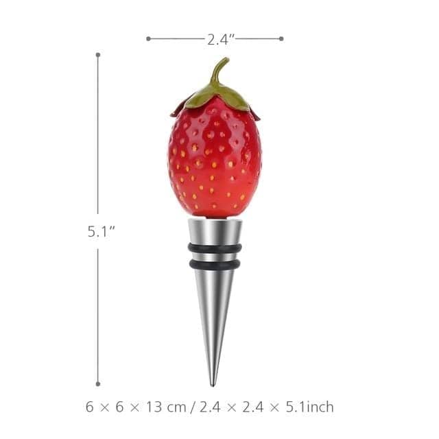 Strawberry Wine Bottle Cork Stopper: Fun and Stylish Wine Accessory