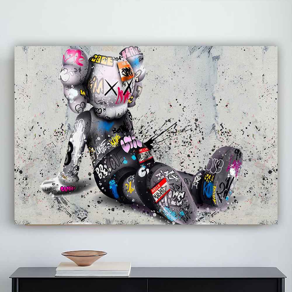 Street Splash: Dynamic Kaws Artwork