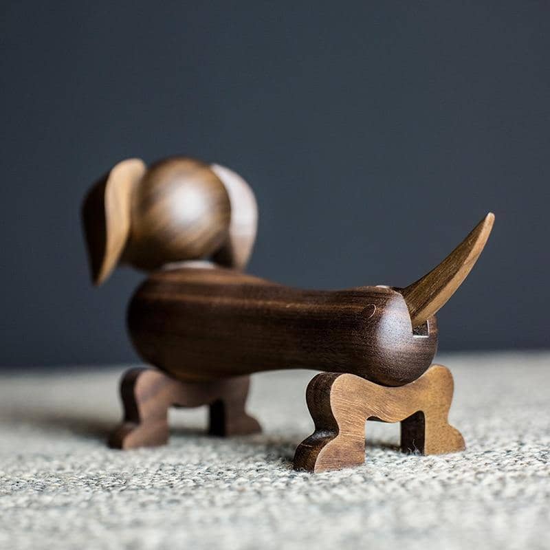 Teckel Sausage Dog Wood Nordic Decor: Adorable and Whimsical Home Accessory
