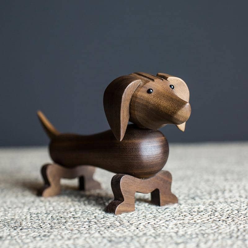 Teckel Sausage Dog Wood Nordic Decor: Adorable and Whimsical Home Accessory
