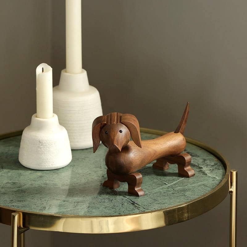 Teckel Sausage Dog Wood Nordic Decor: Adorable and Whimsical Home Accessory