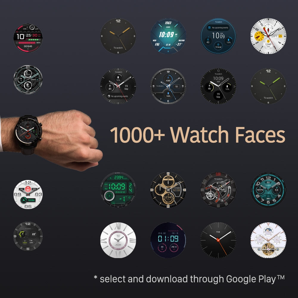 TicWatch Pro 3 GPS Wear OS Smartwatch with Dual-Layer Display and Snapdragon 4100