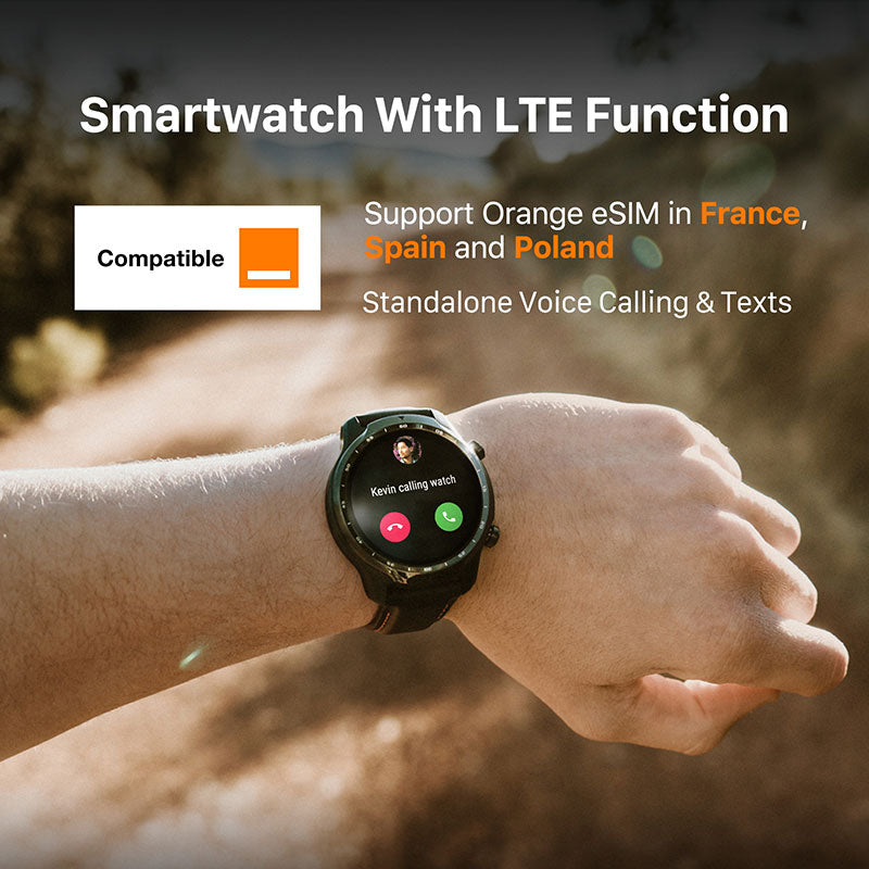 TicWatch Pro 3 LTE Wear OS Sports Smartwatch with Snapdragon 4100 and 8GB ROM