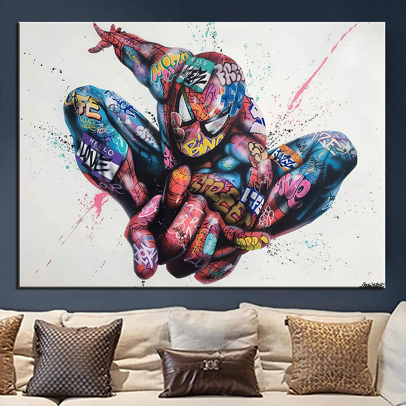 Urban Super Hero: Spider-Man Classic Jump Graffiti