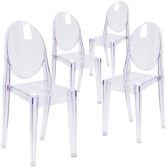 Victoria Ghost Transparent Dining Chair - Elegant & Modern Furniture for Home Decor
