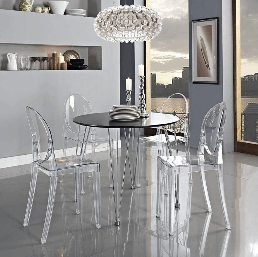 Victoria Ghost Transparent Dining Chair - Elegant & Modern Furniture for Home Decor