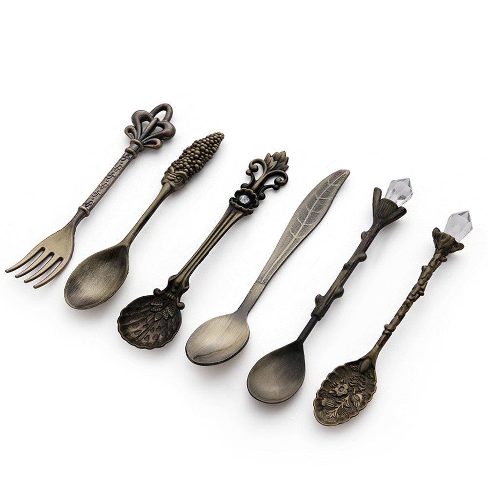 Vintage Carved Flatware Set - Nostalgic Elegance- Running