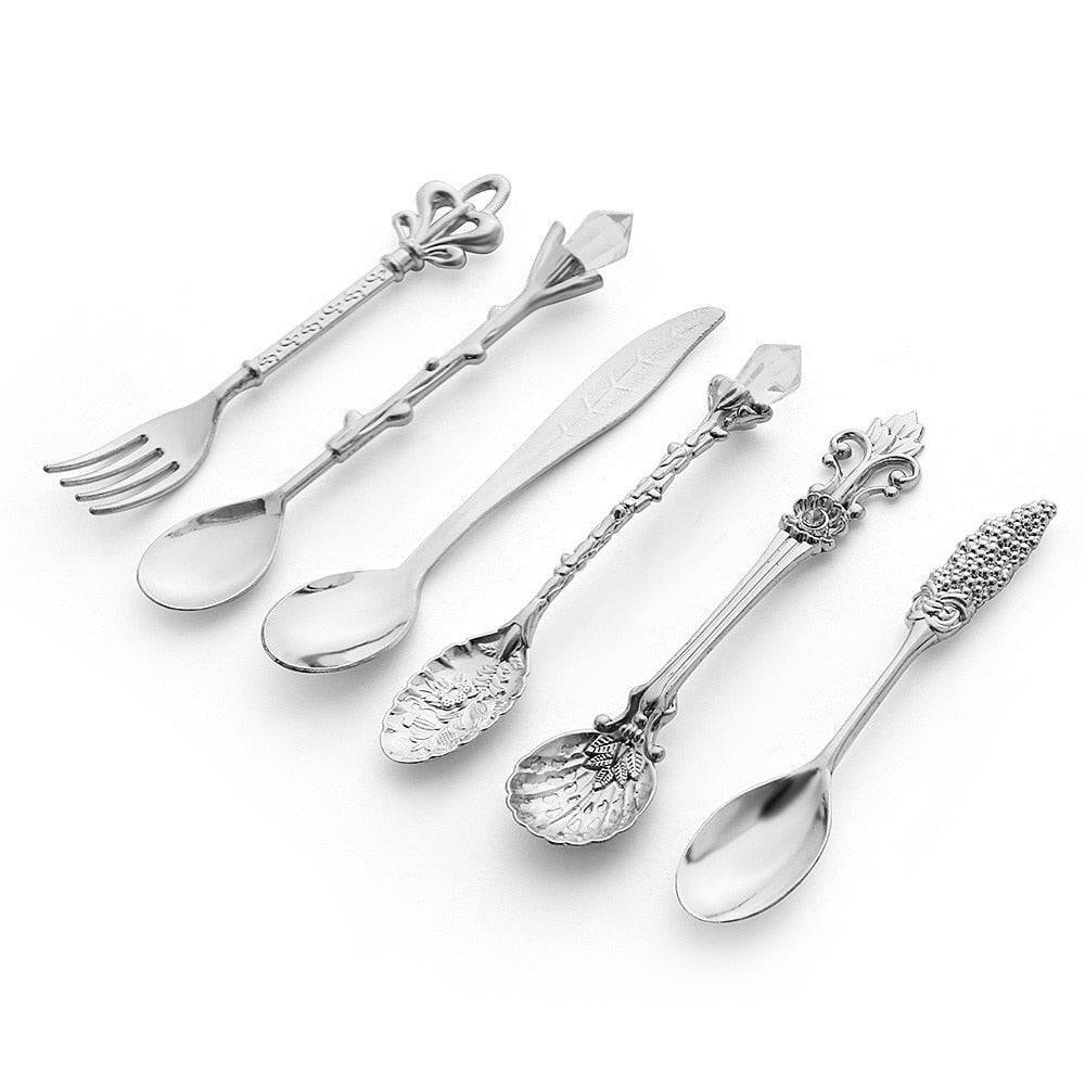 Vintage Carved Flatware Set - Nostalgic Elegance- Running