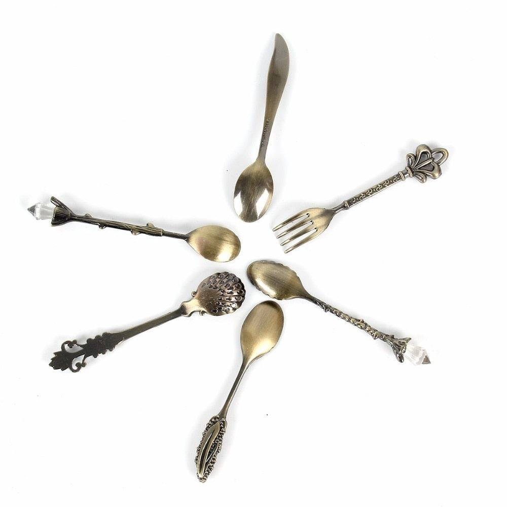 Vintage Carved Flatware Set - Nostalgic Elegance- Running