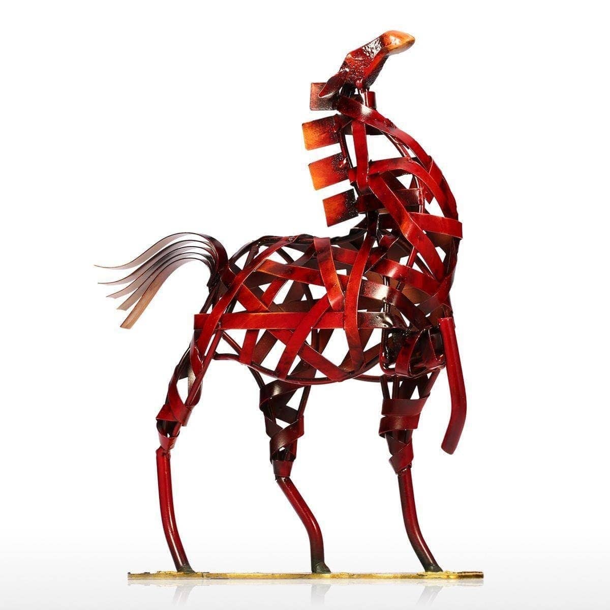 Weaving Horse Sculpture - Contemporary Home Decor Accessory