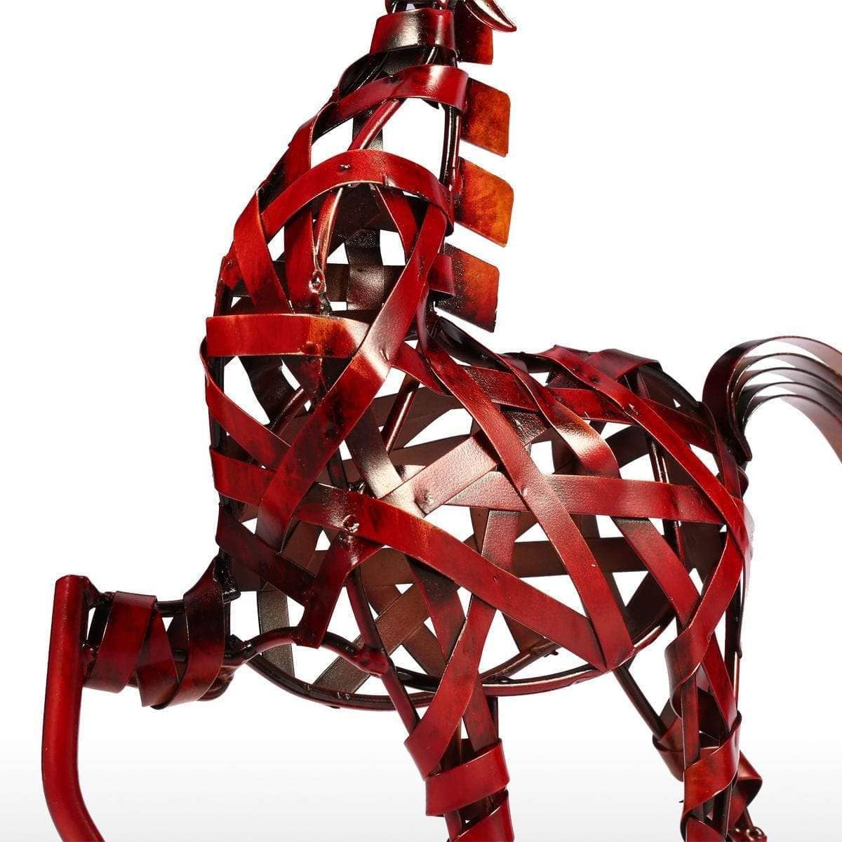 Weaving Horse Sculpture - Contemporary Home Decor Accessory