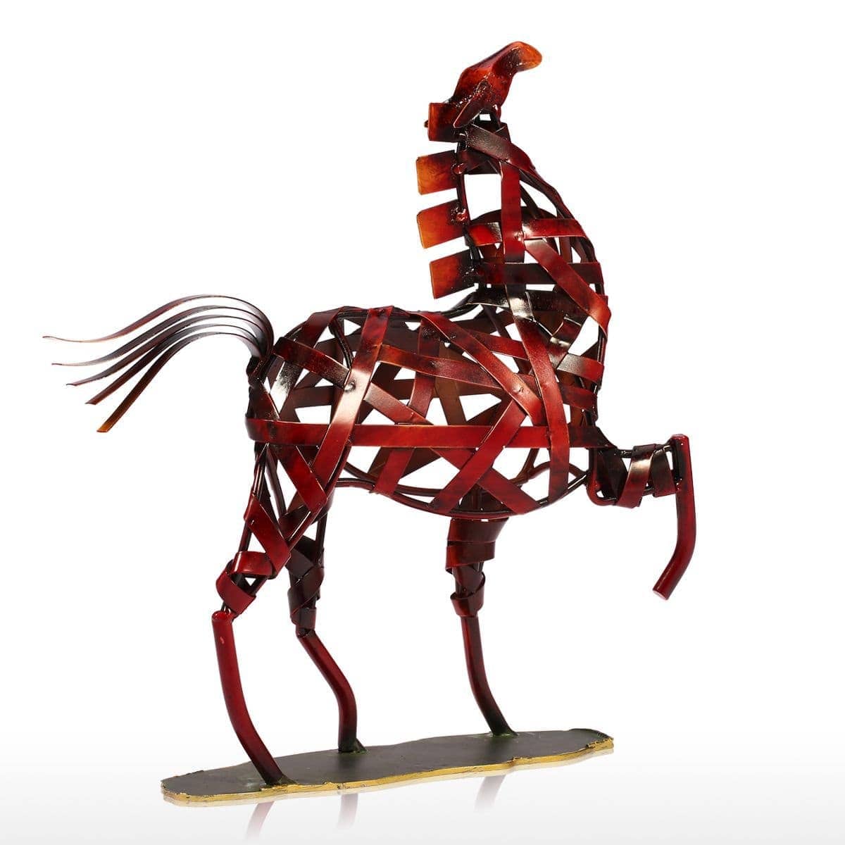 Weaving Horse Sculpture - Contemporary Home Decor Accessory