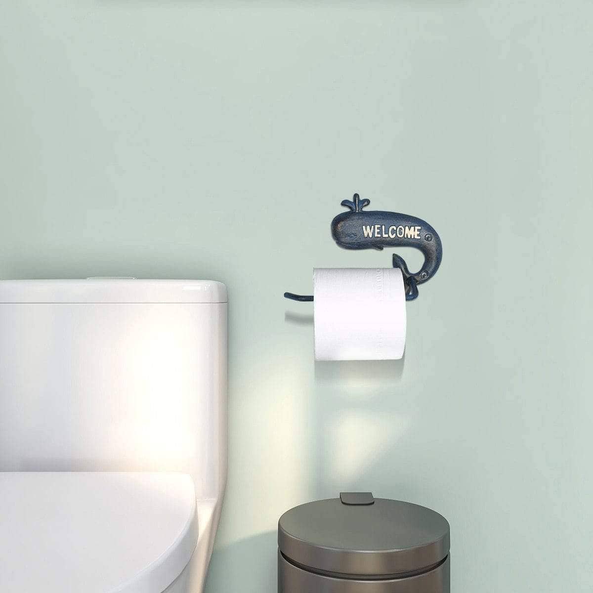 Welcome Toilet Paper Roll Holder Stand - Stylish & Practical Bathroom Accessory