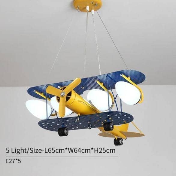 Whimsical Cartoon Airplane Chandelier - Perfect for Kids' Spaces