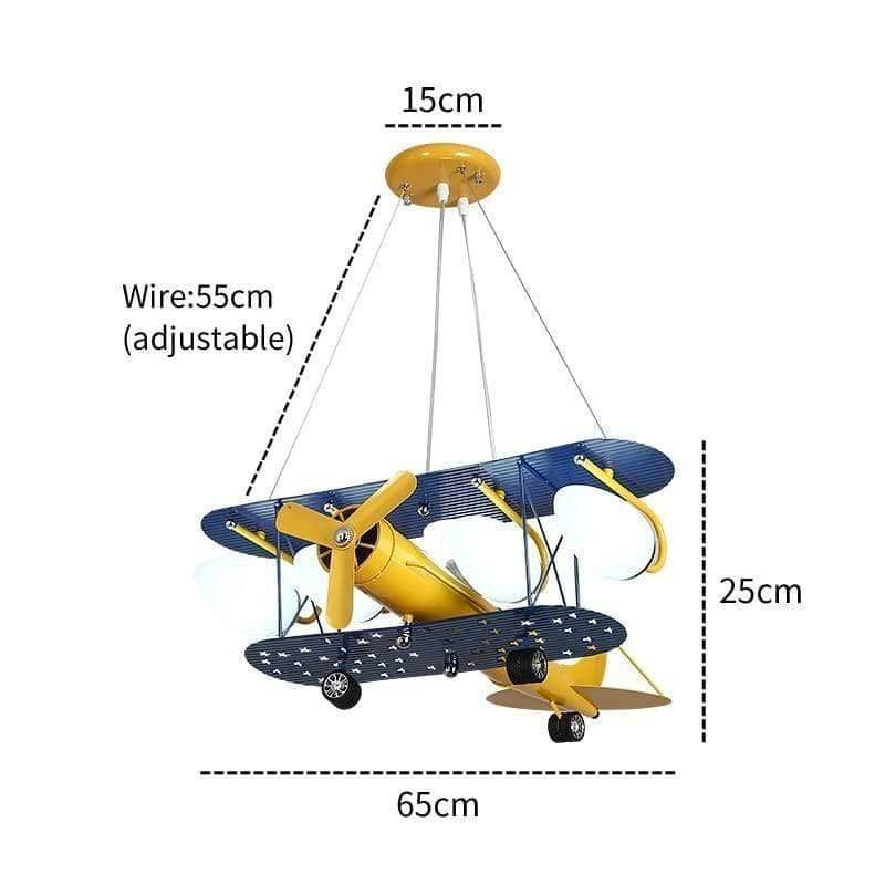 Whimsical Cartoon Airplane Chandelier - Perfect for Kids' Spaces