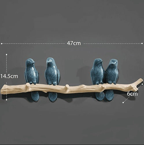 White Bird Key Hooks Hanger - Wall Rack for Stylish Home Organization