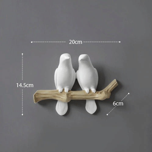 White Bird Key Hooks Hanger - Wall Rack for Stylish Home Organization