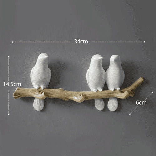 White Bird Key Hooks Hanger - Wall Rack for Stylish Home Organization