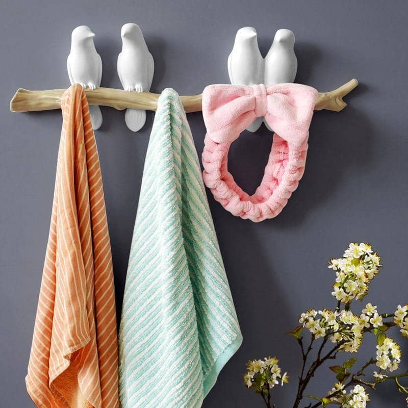 White Bird Key Hooks Hanger - Wall Rack for Stylish Home Organization