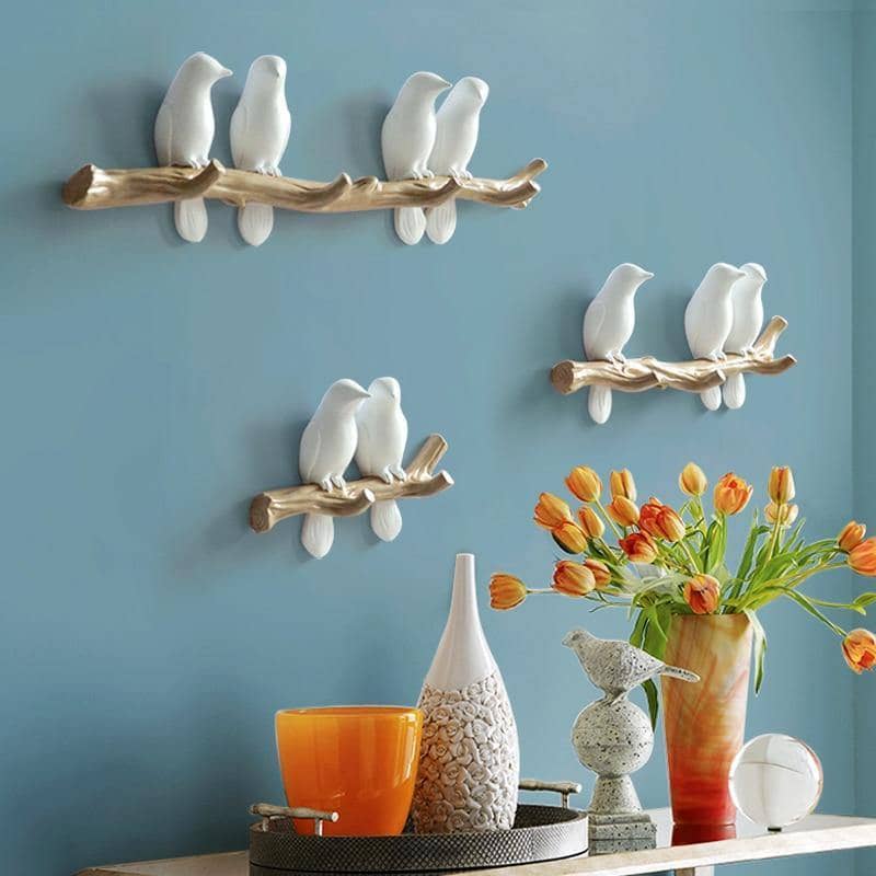 White Bird Key Hooks Hanger - Wall Rack for Stylish Home Organization
