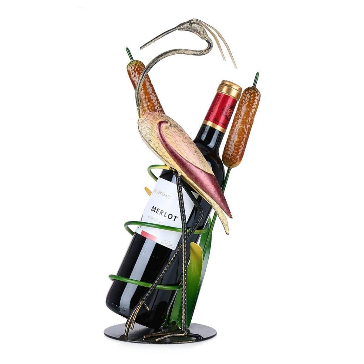 Wild Crane Wine Bottle Holder Stand - Modern & Stylish Rack for Wine Storage